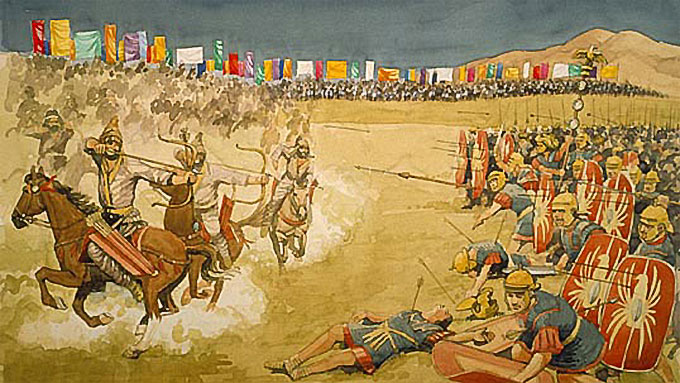 La déroute romaine à Carrhes contre les Parthes