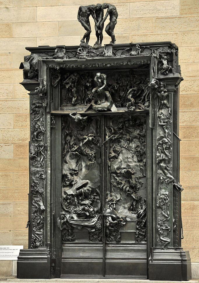 Vue d'ensemble de La Porte de l'Enfer, commencée par Auguste Rodin en 1880