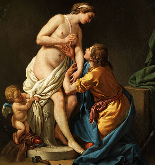 Galatée descendant de son socle d'ivoire, par Louis Jean François Lagrenée (1781)