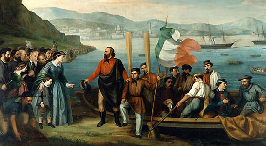 Début de l'expédition des Mille - Embarquement à Quarto, un quartier de Naples