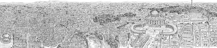 Rome dessinée par Stephen Wiltshire