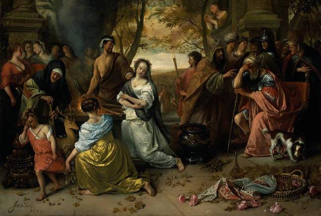 Jan Steen (1626-1679) - Le sacrifice d’Iphigénie, 1671 Huile sur toile
