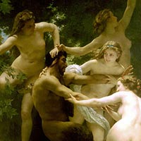 William-Adolphe Bouguereau, Nymphes et Satyre (1873)-thumb
