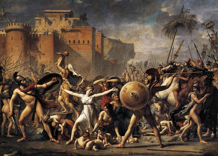 L'intervention des Sabines, par Jacques-Louis David (1799, Musée du Louvre)