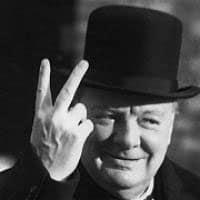 Winston Churchill - Doigt d'honneur