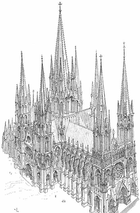 La cathédrale idéale suivant Viollet Le Duc