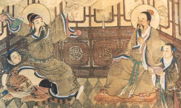 Peinture du XIXe siècle représentant Sun Simiao