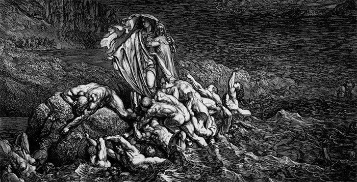 Représentation des Enfers - Divine Comédie de Dante