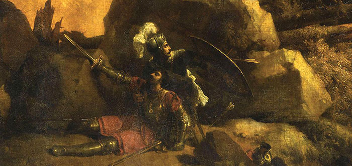 Mort de Roland en 778, par Michallon Achille-Etna
