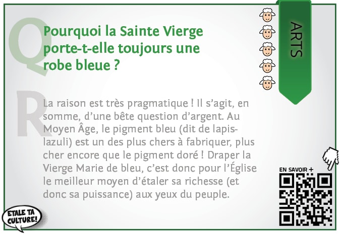 carte004 - Arts - pourquoi la vierge porte une robe bleue