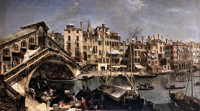 Le Pont du Rialto à l'époque d'Albinoni