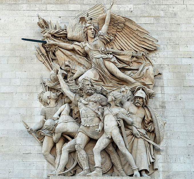  le Départ des volontaires de 1792, surnommé la Marseillaise, sculpté par François Rude