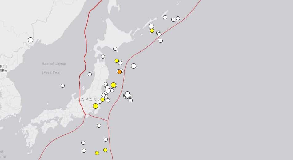Les tremblements de terre des 30 derniers jours au Japon