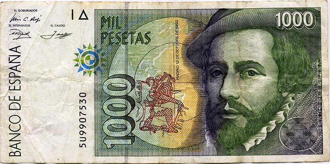 1000_pesetas-Hernán_Cortés