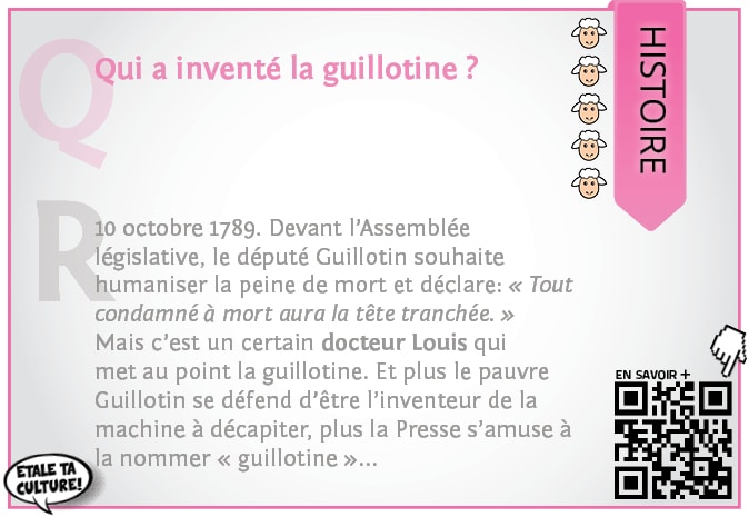 carte027 - Histoire - Qui a inventé la guillotine