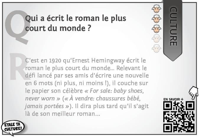 carte028 - Culture - Qui a écrit le roman le plus court du monde