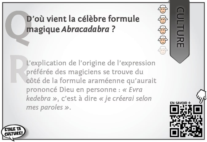 carte039 - Culture - D'ou vient la formule Abracadabra