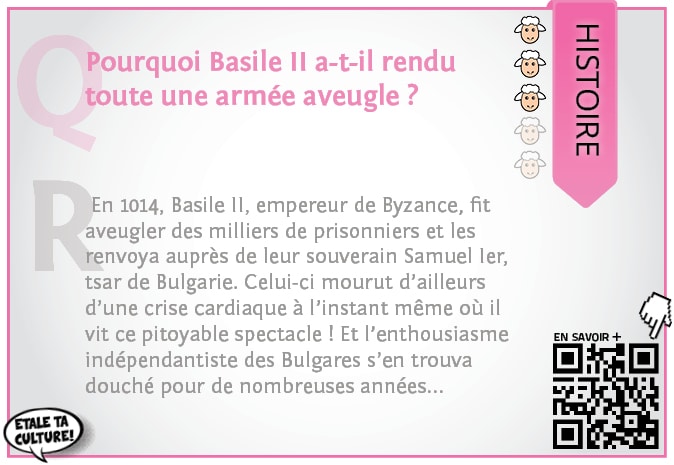 carte041 - Histoire - Pourquoi Basile II a-t-il rendu toute une armée aveugle