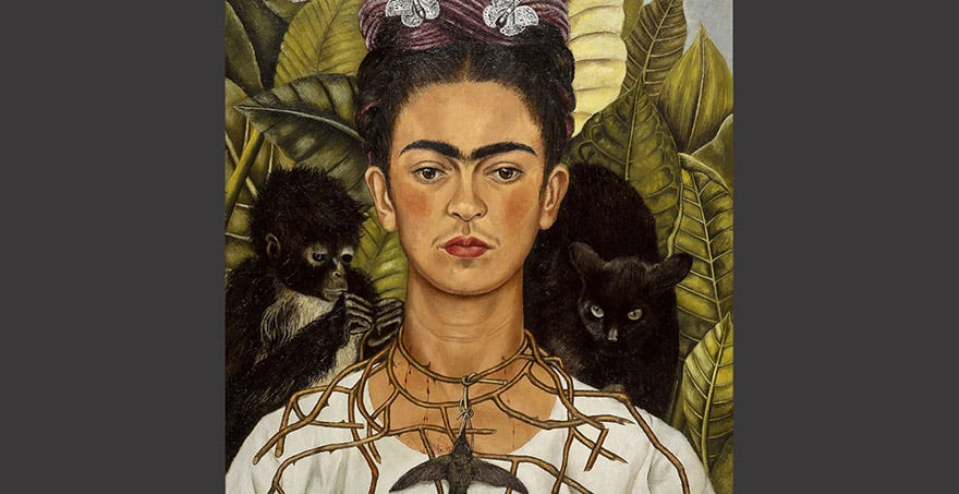 frida-kahlo-autoportrait-au-collier-d-épines-1940
