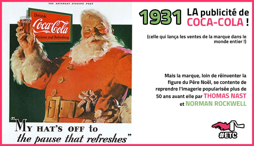 premiere-affiche-coca-cola-Sundblom-1931-pere-noel-rouge