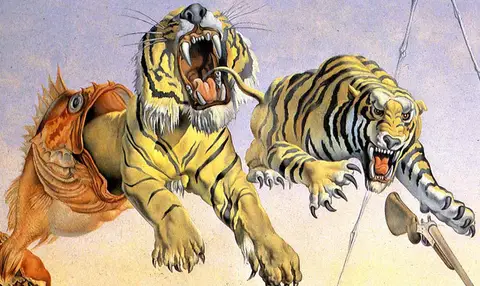 Rêve-causé-par-le-vol-d'une-abeille-autour-d'une-grenade,-une-seconde-avant-l'éveil-salvador-dali-1944
