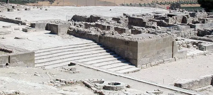 Entrée du palais de Phaistos