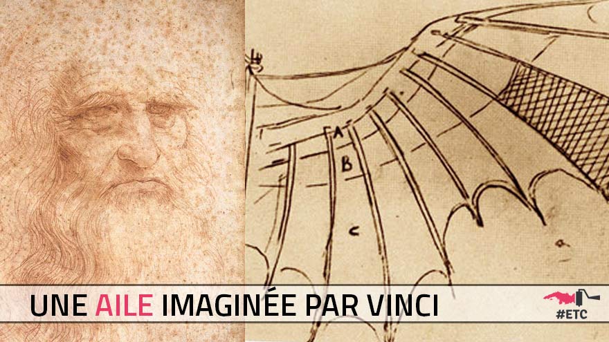 Une aile imaginée par Léonard de Vinci