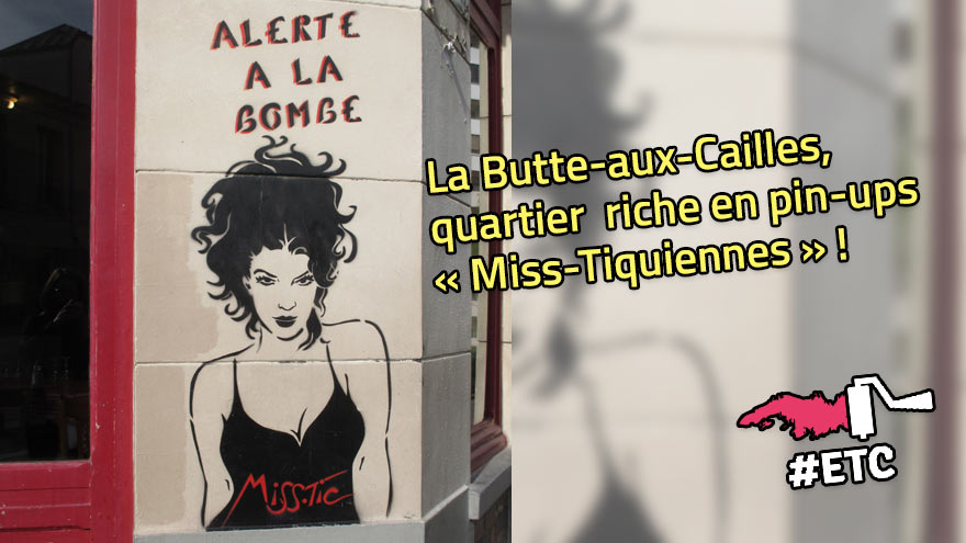 La Butte-aux-Cailles, riche en œuvres de street-art de Miss-Tic